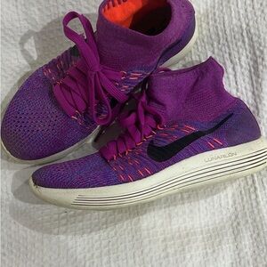Nike Women's Purple and Orange Sneakers